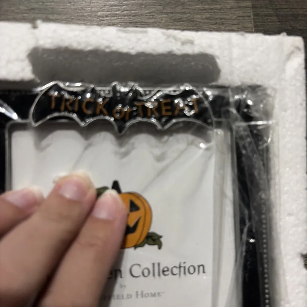 Sheffield Home Halloween Collection 4x6 Metal Frame Trick Or Treat Bat